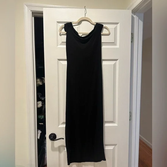 Reformation Black Off-Shoulder Midi Dress - Picture 11 of 12